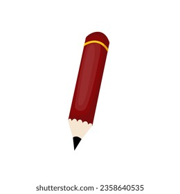 Red pencil isolated on white
