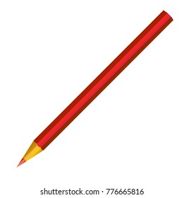 red pencil isolated on white