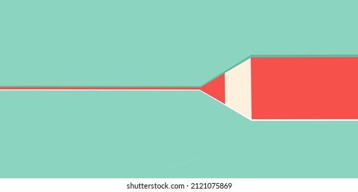 red pencil, red line, poster