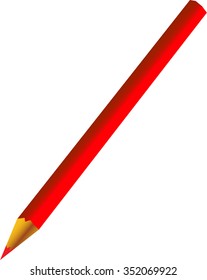 red pencil on a transparent background isolated