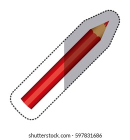 red pencil school icon, vector illustraction design image