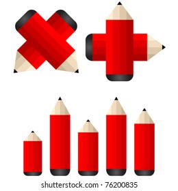 iconos de los lápices rojos