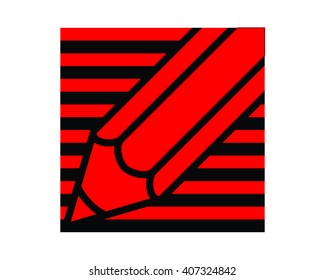 red pencils stationery school image icon logo