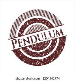 Red Pendulum rubber grunge texture seal