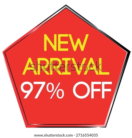 Red Pentagon New Arrival 88 Percent Off Sale Tag Keywords sale, discount, offer, promotion
