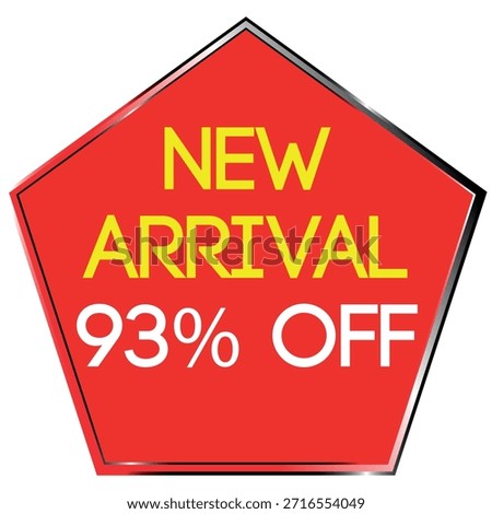 Red Pentagon New Arrival 88 Percent Off Sale Tag Keywords sale, discount, offer, promotion
