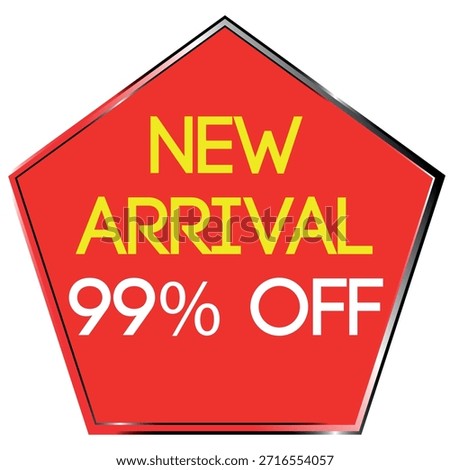 Red Pentagon New Arrival 88 Percent Off Sale Tag Keywords sale, discount, offer, promotion
