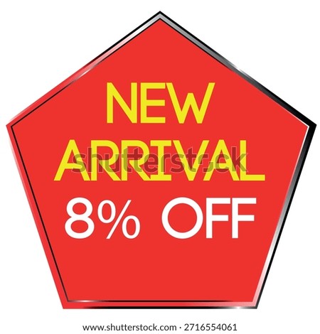 Red Pentagon New Arrival 88 Percent Off Sale Tag Keywords sale, discount, offer, promotion
