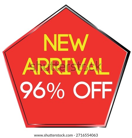 Red Pentagon New Arrival 88 Percent Off Sale Tag Keywords sale, discount, offer, promotion

