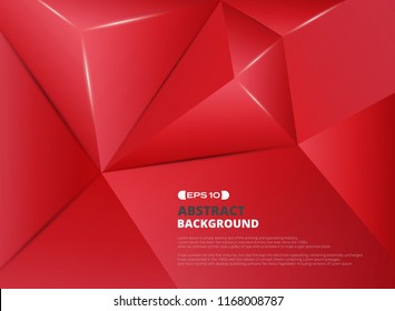 Red pentagon pattern background, illustration vector eps10