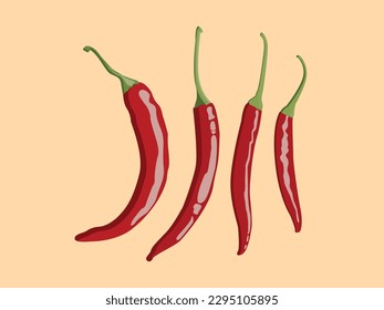 red pepper chili drawing vector