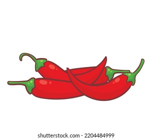 Red Pepper chili spicy logo hand drawn illustration