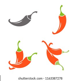 Red pepper. Chili pepper. Vector illustration.