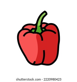 red pepper color icon vector. red pepper sign. isolated symbol illustration