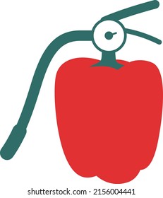red pepper fire Extinguisher, vector illustration