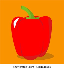 Red pepper isolated on background	