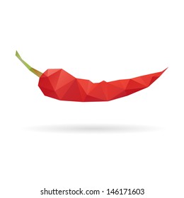 Red pepper isolated on a white backgrounds