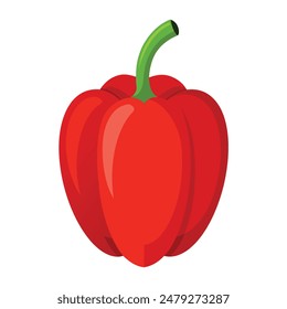red pepper isolated on white