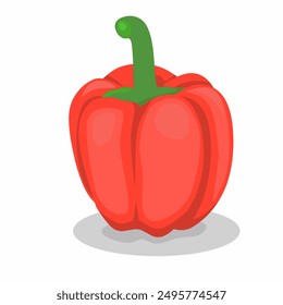 Red pepper isolated on white background
