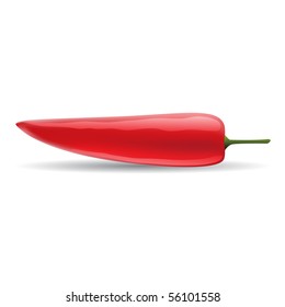 Red pepper isolated on white