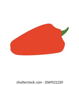 Red pepper modern flat image design, isolated vector image, design illustration,