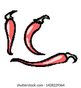 red pepper on a white background vector illustration