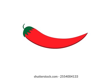 red pepper on a white background ,