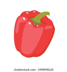 Red pepper paprika clipart. Vector, white background.