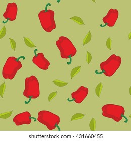 Red pepper seamless pattern 