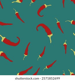 red pepper seamless pattern vector