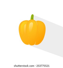 red pepper sketch draw isolated over white background