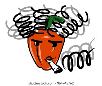 Red pepper smokes