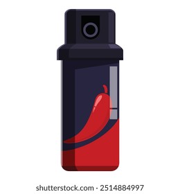 El aerosol de pimienta roja está protegiendo del atacante, concepto de defensa personal