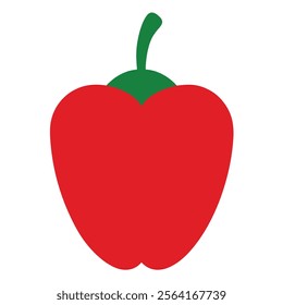 red pepper vector art illustration on white background