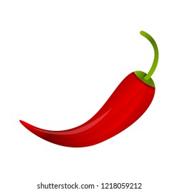 Red pepper vector icon. Cartoon of red pepper vector icon for web design isolated on white background