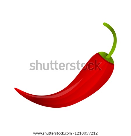Red pepper vector icon. Cartoon of red pepper vector icon for web design isolated on white background