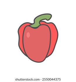 Red pepper vector illustration on a white background