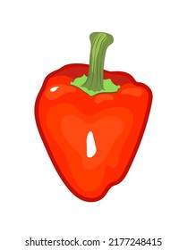 red pepper vegetables healthy food icon vector illustration design