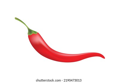 pimientos rojos con chile peppers 3d aislados en el fondo blanco alimentos y bebidas objeto alimentario realista ilustración vectorial