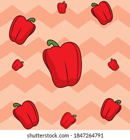 rotes Pfeffermuster, buntes Design, Vektorgrafik