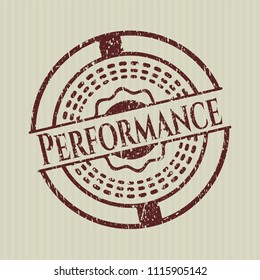 Red Performance distressed rubber grunge texture stamp