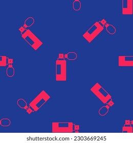 Red Perfume icon isolated seamless pattern on blue background.  Vector - Powered by Shutterstock - Get 15% off with code: PIKWIZARD15