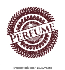 Red Perfume with rubber seal texture