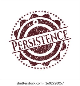 Red Persistence rubber seal with grunge texture