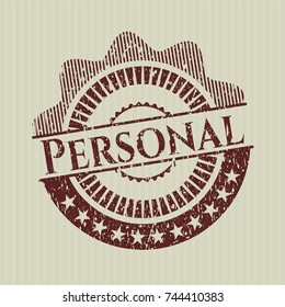 Red Personal distress grunge stamp