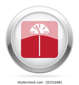 Red Personal Scale icon on chrome web button