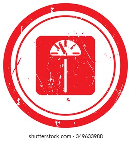Red Personal Scale rubber stamp