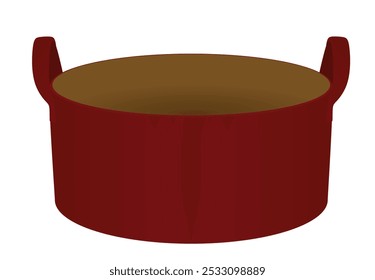 Cesta de mascota roja. Ilustración vectorial