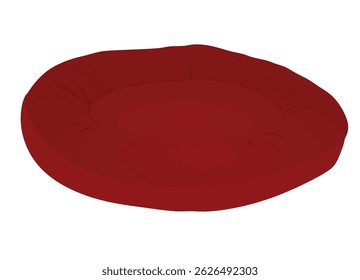 Red pet pillow. vector illustration