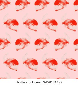 Red petals on a pink background, flowers. Vector seamless pattern abstraction grunge. Background illustration, decorative design for fabric or paper. Ornament modern 